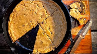 Cast iron skillet chocolate chunk cookie [upl. by Airlia748]