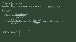 22 Geometría analítica halllar la ordenada de un punto conocida su distancia a una recta [upl. by Nnylsaj]