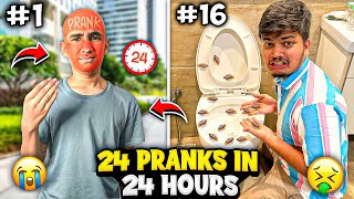 Pranking Everyone For 24Hours😂⏰ Gone Extreme  Fight Hogai😱 Ritik Jain Vlogs [upl. by Zigmund771]