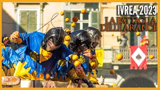 VLOG dal CARNEVALE di IVREA la BATTAGLIA delle ARANCE 2023 🍊🍊 [upl. by Kale]