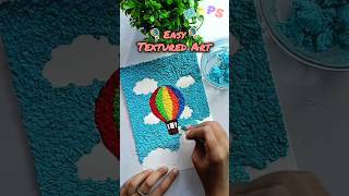 Easy Tissue Paper Painting🪂  Hot Air Balloon  Textured Art shorts ytshorts art diy cute [upl. by Heidy]