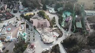 Gardaland aggiornamento febbraio 2022 drone  novità jumanji [upl. by Dnesnwot]