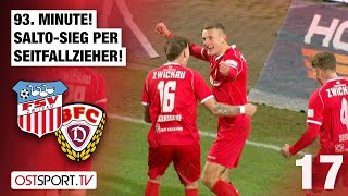 93 Minute SaltoSieg per Seitfallzieher FSV Zwickau  BFC Dynamo  Regionalliga Nordost [upl. by Anirret343]