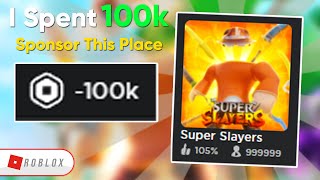 Spending 100000 Robux to Sponsor My Game Roblox [upl. by Georglana]