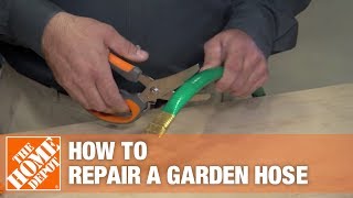 How to Repair a Damaged Garden Hose  The Home Depot [upl. by Emarej]