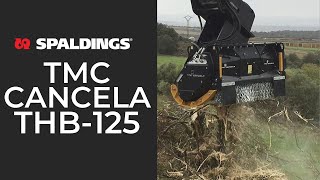 TMC Cancela THB125 Hydraulic Mulcher for Excavators Demonstration [upl. by Garlen421]