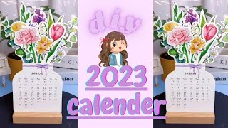 how to make calendar at homediy flower vase calendar cute calendar making khushipaper [upl. by Sibbie86]