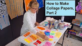 How to Make Collage Papers Part 2  Art with Adele [upl. by Atnwahsal]