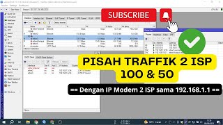 Pisah Traffik 2 ISP dengan IP Modem ISP Sama [upl. by Sirovaj]