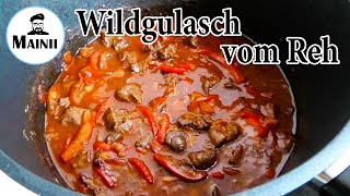 Wildgulasch I Rehgulasch selber machen Rezept [upl. by Nimajaneb]