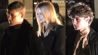 Niels Schneider Virginie Efira amp Vassili Schneider  Défilé Saint Laurent Hommes à Paris  170123 [upl. by Killoran]