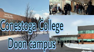 Tour of Conestoga College Doon campus 3  Canada  College life [upl. by Yelkrab]