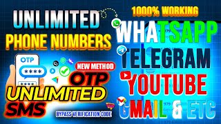 1000 Working Virtual Phone Number for OTP Verification  Fake Telegram  Fake Whatsapp  Gmail [upl. by Soane]