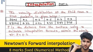 Newtons Forward interpolation  Backward interpolation [upl. by Ora124]