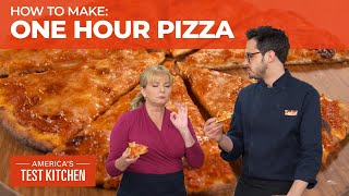 How to Make Great Homemade Pizza in One Hour [upl. by Ellecrag]