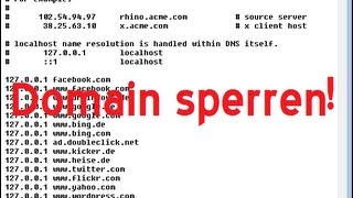 Domain über hostsDatei sperren [upl. by Mylor]