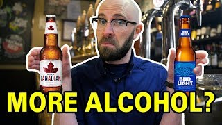 Does Canadian Beer Really Contain More Alcohol than Beer Made in the United States [upl. by Harifaz182]