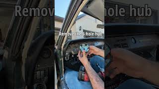 How to swap your Steering Wheel going 5 hole to 6 hole hub steeringwheel nardi howto [upl. by Malliw]