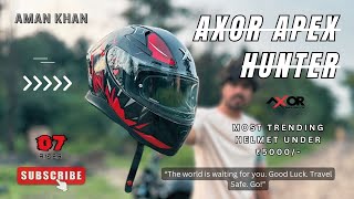 Axor Apex Hunter Helmet Unboxing🔥 Black Red  BEST HELMET UNDER ₹ 5000😍 DOT ISI ECE Certified [upl. by Aes930]