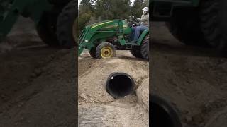 Cheap culvert install from scrap pieces [upl. by Chemarin400]