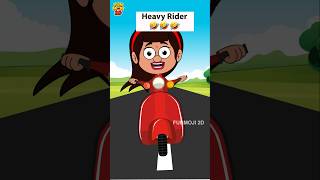 Dont miss the end🤣 funmoji2d rider bike newbike bikelover biker ladyrider comedy cartoon [upl. by Naanac550]