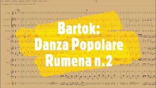 Bartok Danza Popolare Rumena n2  Partitura gratis per orchestra scolastica [upl. by Aramal401]