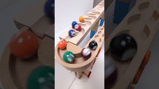 marble Run Race ASMR 122 Wooden Wave Course Colorful Marbles marblerun marblerunrace asmr [upl. by Lenci608]