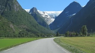 Norway the road from Olden to Jostedal Glacier [upl. by Drexler]