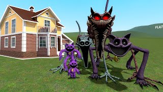 ALL CATNAP VS HOUSES POPPY PLAYTIME CHAPTER 3  Garrys Mod [upl. by Aikaz]