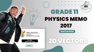 Grade 11  2D Vectors  2017 Past Exam Question  Mlungisi Nkosi [upl. by Anwahs21]