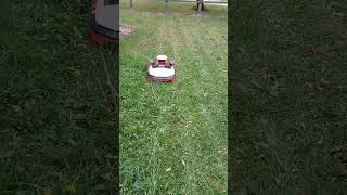 Kress KR174E Robot Mower cutting through long grassshorts kress roboticmower amfservices [upl. by Nerual170]