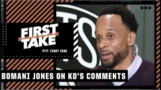 Bomani Jones’ stance on KD calling out the NYC mayor 👀  First Take [upl. by Enirbas]