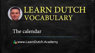 Learn Dutch words The calendar 🇳🇱  free printable Dutch word list pdf 😀 [upl. by Niklaus]