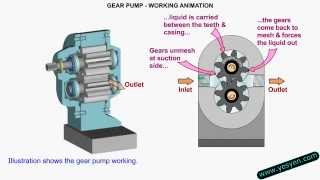 Gear Pump Working Animation  maintenance training [upl. by Novel]