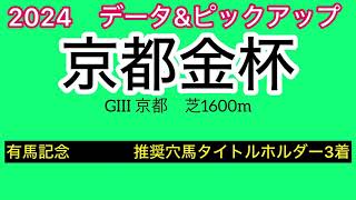 【京都金杯2024 データampピックアップ】過去5年間のデータと各馬の戦績からレースとの相性を独自に数値 [upl. by Knoll]