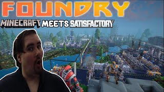 How DEEP can you DIG  Minecraft meets Satisfactory  New Paradox Game Foundry  REACTIONS [upl. by Woodman]