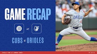 Game Highlights Imanaga Tosses Scoreless Outing in Cubs Victory over Baltimore 40  71024 [upl. by Leirua862]