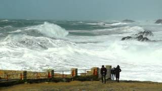 Tempête Ulrika du 13 février 2016 à Quiberon à marée basse [upl. by Assilram]