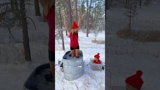 A SNOWBALL snow funny icequeen icebath coldplunge frozen snowball shorts mom kids [upl. by Arita]