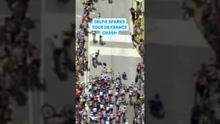 Tourist Taking Selfie During Tour de France Causes Major Crash During Stage 15 Impacting 100 Riders [upl. by Aikcin]