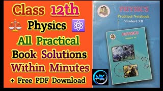 12th Physics All Practical Book Solutions Maharashtra Board practical [upl. by Idroj]