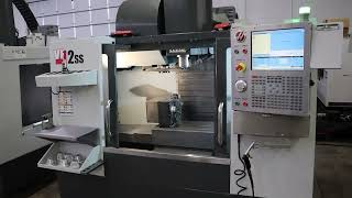 Haas VF2SS Vertical Machining Center 4th Axis Brushless Drive with HRT210SHS Rotary Table Probing [upl. by Ynohtnanhoj]