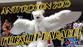 Anthrocon 2016  The Fursuit Parade Outdoors View [upl. by Yhtuv]