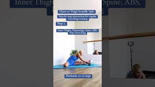 ChesttoThigh Straddle Split Stepbystep instruction for regular stretching training [upl. by Deming]