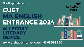 Allegory Literary Device  CUET PG English Coaching  Best CUET PG English Coaching CUET MA English [upl. by Andriana]