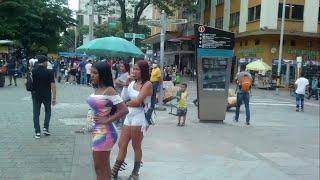 Women Lined up in el centro Medellin in Bunches [upl. by Remliw542]