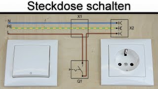 Steckdose schalten  Steckdose an Schalter anschließen  ohne Steckdosenleiste  Mehrfachsteckdose [upl. by Salvatore]