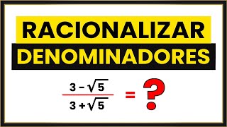 RACIONALIZACIÓN de DENOMINADORES Explicación FÁCIL [upl. by Maryjo260]