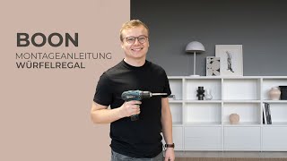 Regal bauen – Montageanleitung für BOON Würfelregal  Tutorial Wie montiere ich das Bücherregal [upl. by Gnohp]