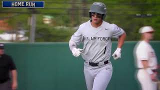 Air Force baseballs Jay Thomason hits 2nd home run of game vs Texas [upl. by Ferretti]